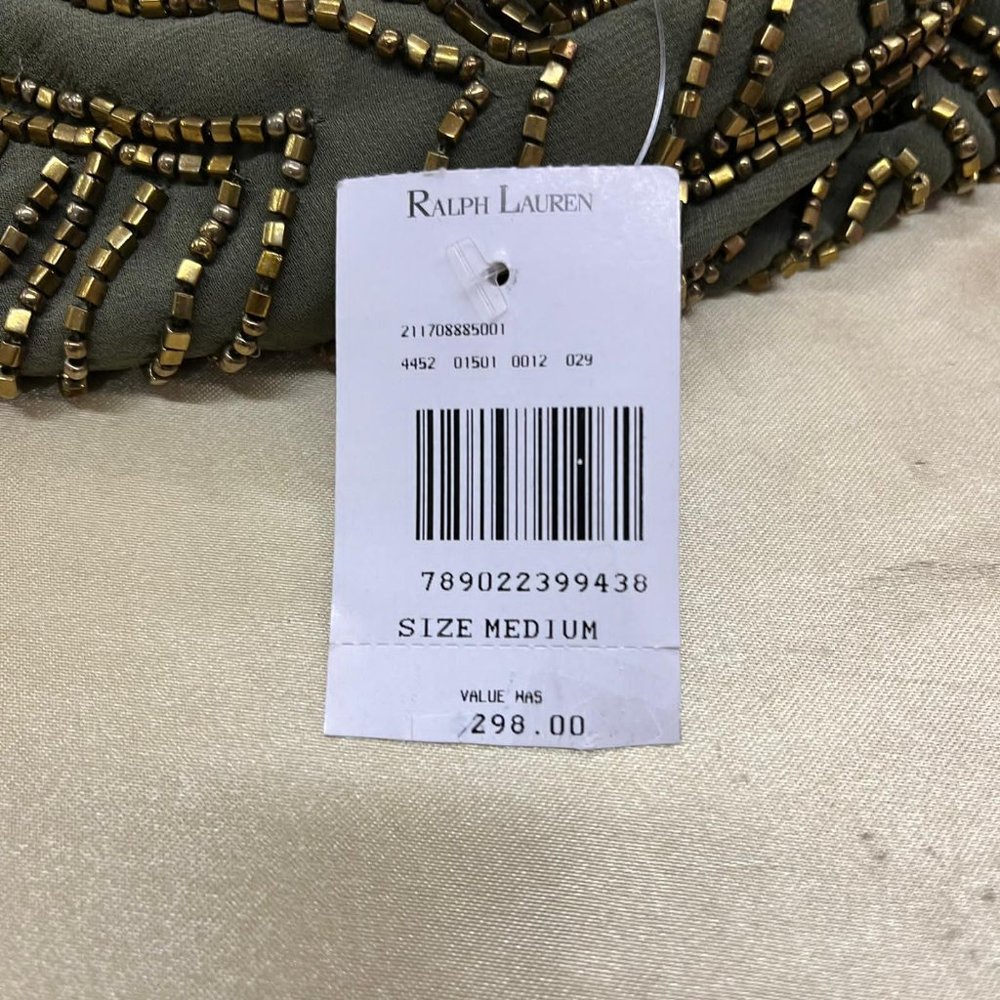 $298 NWT Polo by Ralph Lauren DAMAGE dress top - Picture 6 of 10